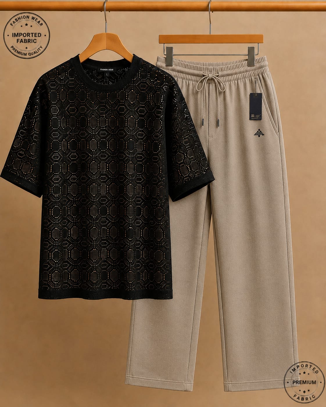 100% Import Quality Premium Mesh Set - Black simple/ grey