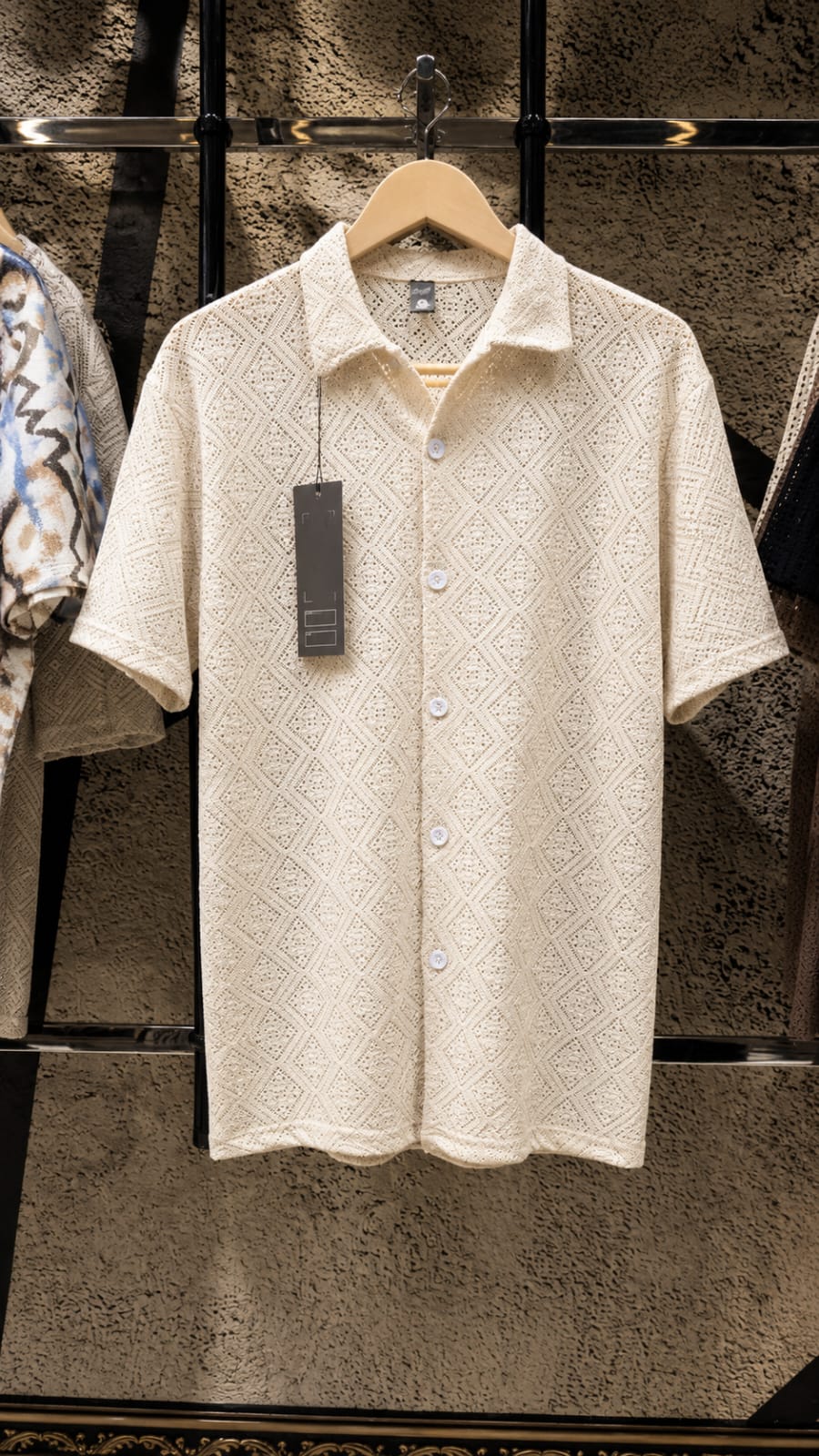 China Stuff Import Quality Premium Mesh Set - Off White button/Off White