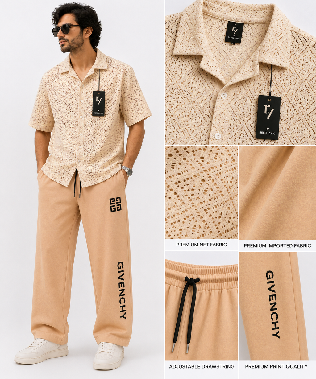 China Stuff Import Quality Premium Mesh Set - Off White Button/Skin
