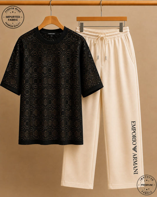 100% Import Quality Premium Mesh Set - Black simple / skin