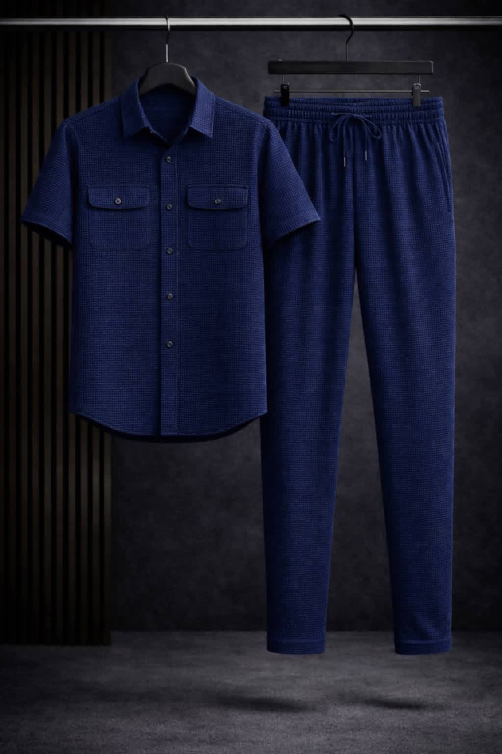 Safari Suit Set-Thermal Fabric - Black