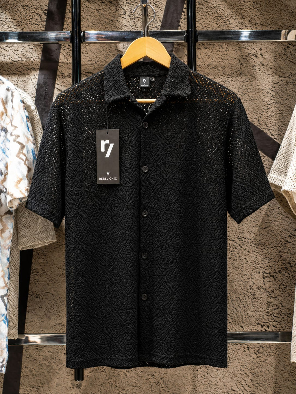 China Stuff Import Quality Premium Mesh Set - Black button/Black