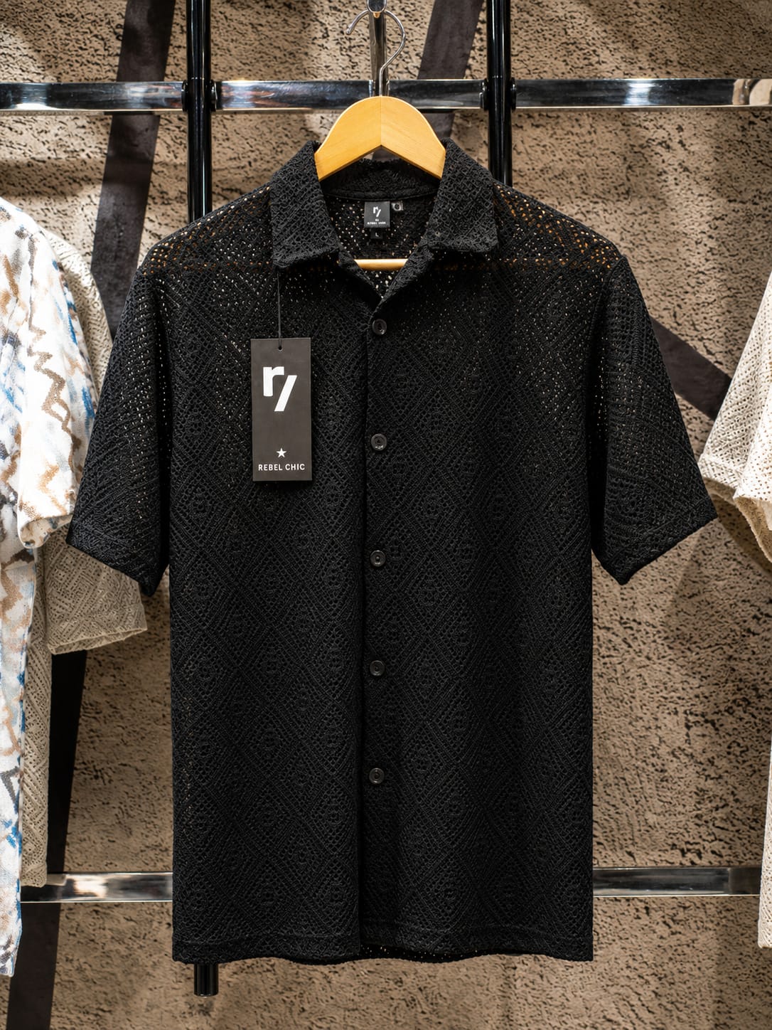 China Stuff Import Quality Premium Mesh Set - Black button/Black