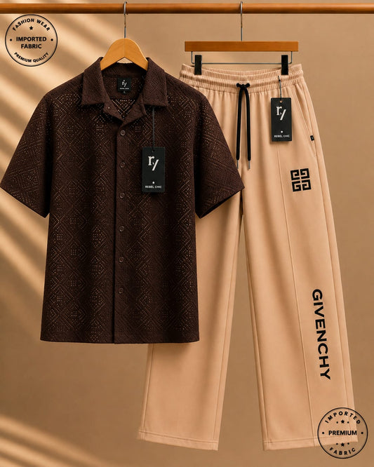 China Stuff Import Quality Premium Mesh Set - Brown button/Skin