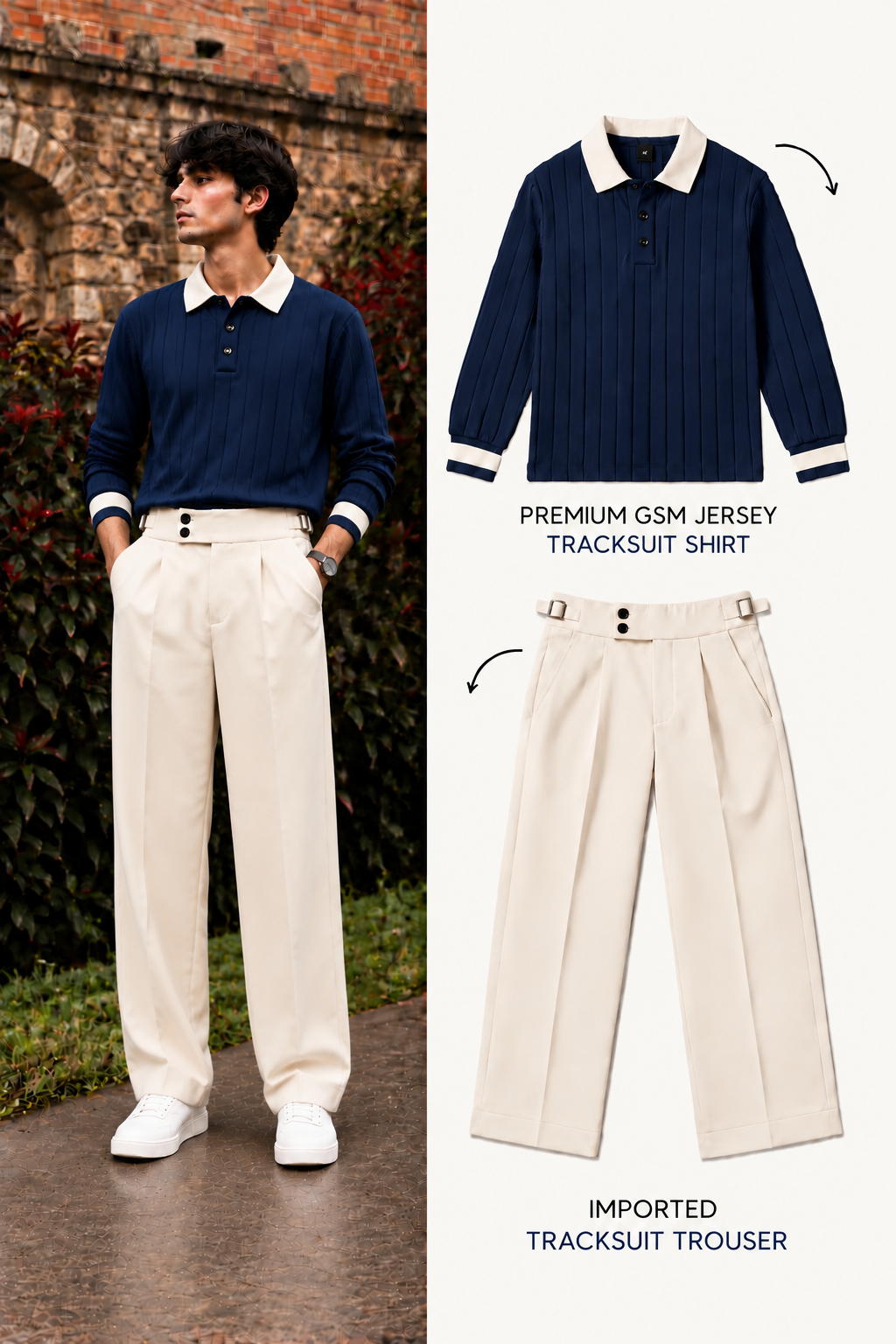 Polo Full Sleeve Winter Set- Navy