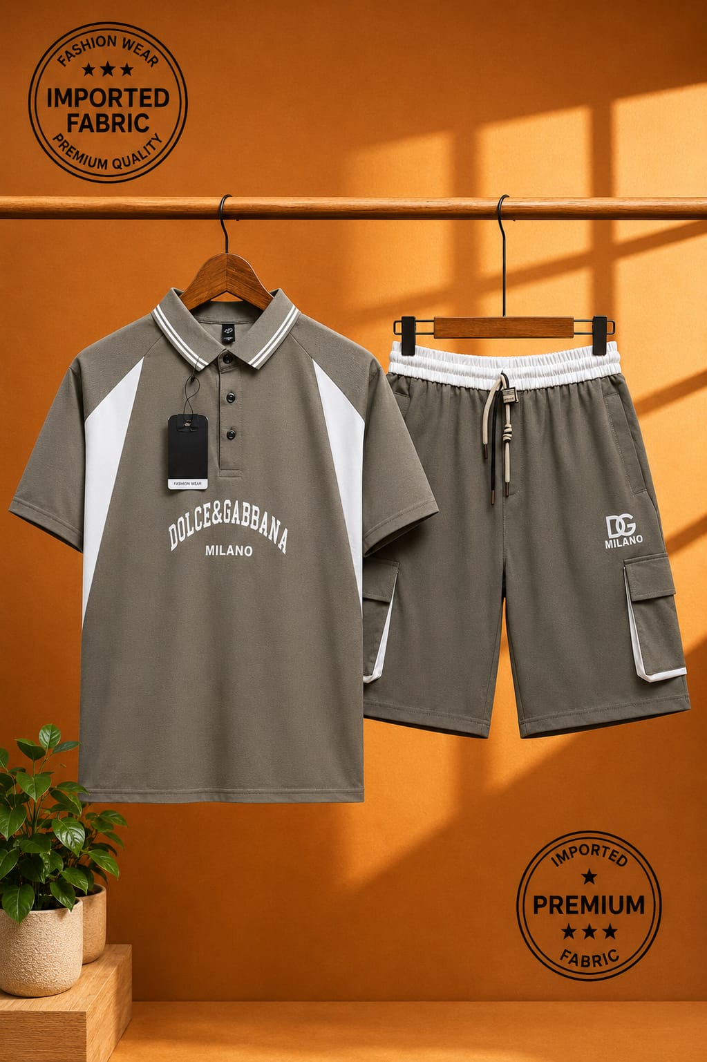 Import Quality DOLCE & GABBANA Shirt And Shorts set-
