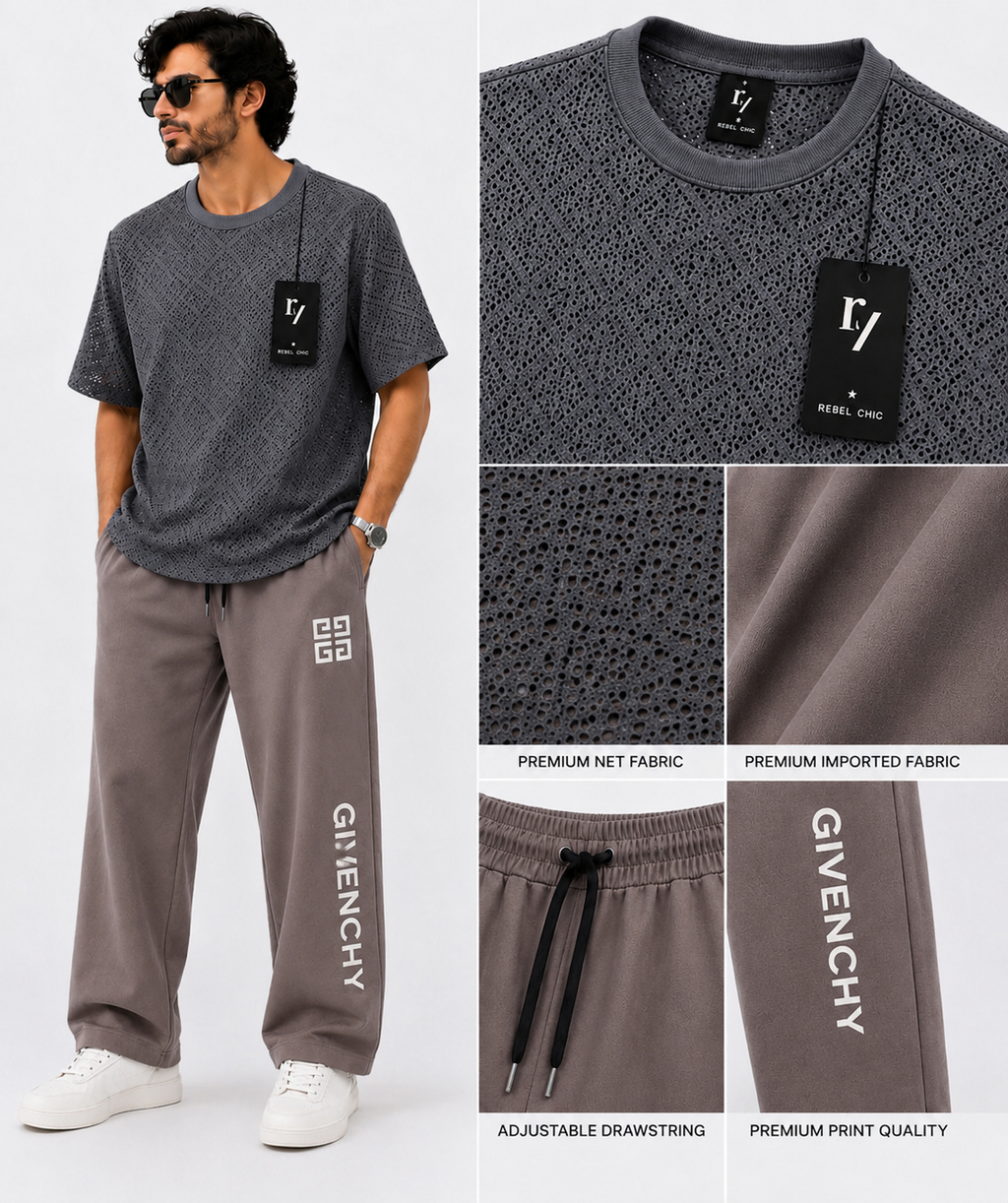 China Stuff Import Quality Premium Mesh Set - Grey simple/light brown