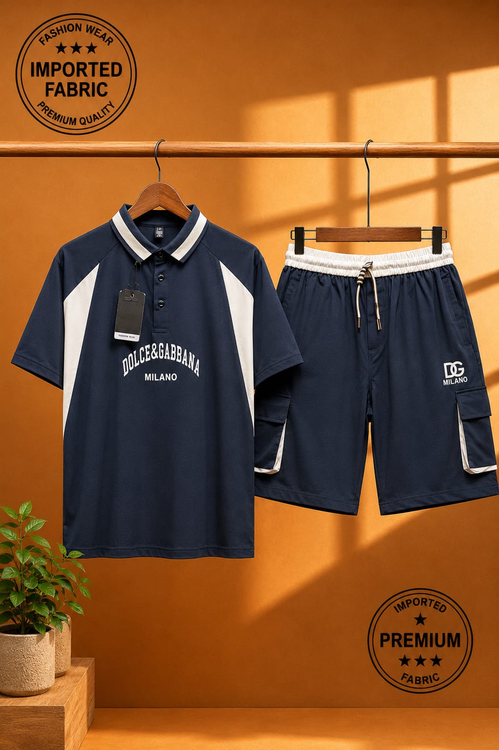 Import Quality DOLCE & GABBANA Shirt And Shorts set-