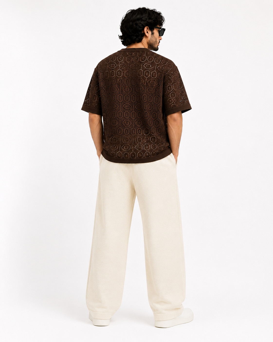 100% Import Quality Premium Mesh Set - Brown Cream