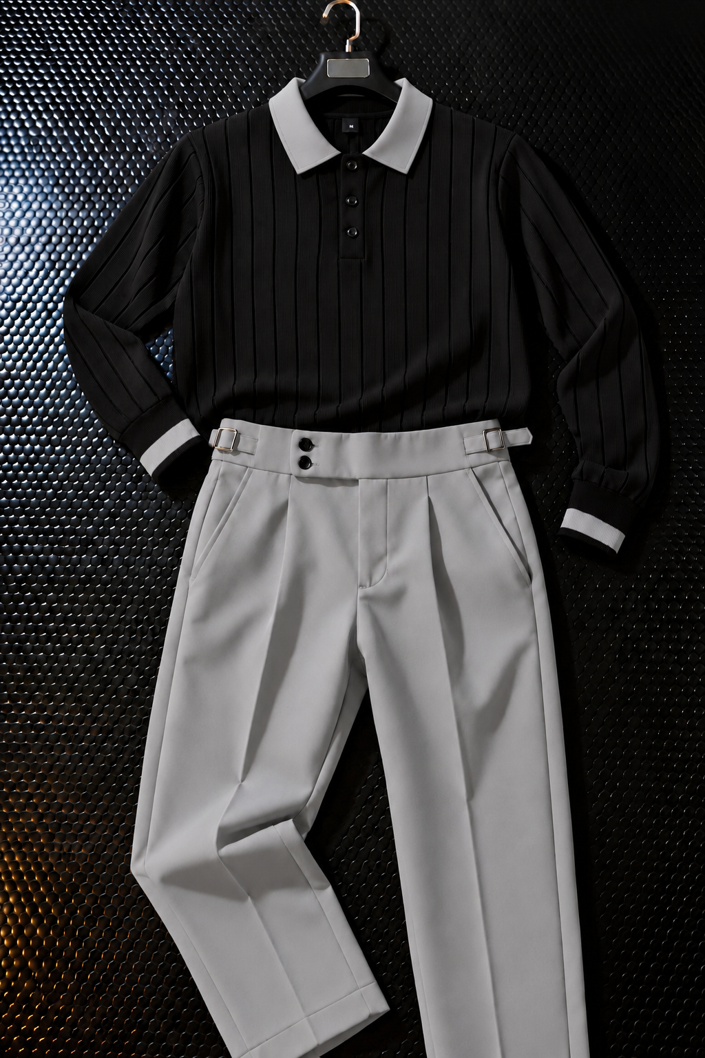 Polo Full Sleeve Winter Set- Charcoal
