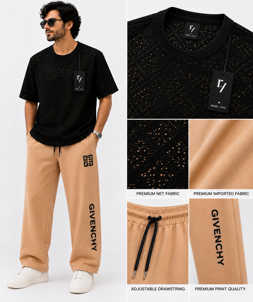 China Stuff Import Quality Premium Mesh Set - Black simple/Skin