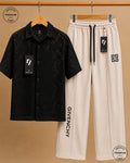 China Stuff Import Quality Premium Mesh Set - Black button/Off White