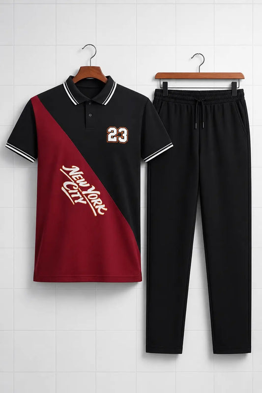 Buy 1 Get 1 - PK Polo Shirt Plain Trouser Tracksuit