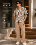 Chines Net Shirt Imported Baggy Plain Trouser Set