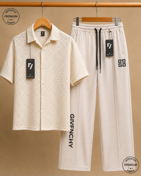 China Stuff Import Quality Premium Mesh Set - Off White button/Off White