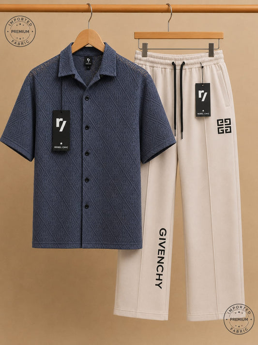 China Stuff Import Quality Premium Mesh Set - Grey button/Off White